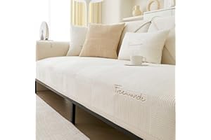 YSZBD sofabezug ecksofa wasserdicht l-Form 1/2/3/4sitzer，sofaschoner，sofaschutzdecken rutschfest,off-white-70x90cm