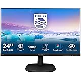 Philips 243V7QDAB - 24 Inch FHD Monitor, 75Hz, 4ms, IPS, Speakers , Smart Image, Narrow Border, LowBlue mode (1920 x 1080, 25