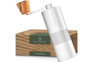 ‎WALDWERK WALDWERK Kaffeemühle - Manuell Mit Präzisem Edelstahlmahlwerk - Kegelmahlwerk Mit Holzgriff - Plastikfreie Espressomühle