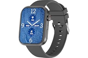 KIPTUMTEK Women's and Men's Smart Watch with Bluetooth Calling, 2.01 Inch HD Smartwatch Motre Sport with 100+ Sports Modes, Pedometer Heart Rate Monitor, Waterproof IP68 for Android/iOS (Dark Blue)