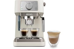 De'Longhi Manual Coffee Machine Stilosa EC260.CR, 15 Bar Pressure, Cappuccino System, Automatic Switch-Off, Compatible with ESE pods, 2 Level Tray, Capacity 1L Cream