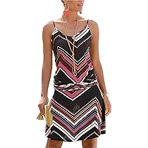 Copricostume Donna Mare Con Stampa Ondulata - Abito Da Spiaggia Senza Maniche In Tessuto Morbido - Foto 6