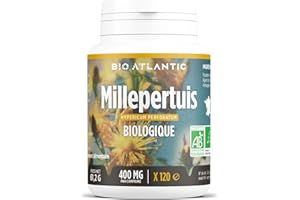 BIO ATLANTIC Millepertuis Bio - Hypericum perforatum - Hypericine - 400mg - 120 Comprimés