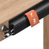 shinfly Gesti&oacute;n de Cables del Escritorio, 2 x 15,7 Pulgadas de Gesti&oacute;n de Cables Debajo del Escritorio, Carril de Canalizaci&oacute;