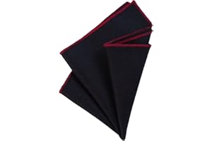 DonDon Fazzoletto da taschino uomo 23 x 23 cm in cotone auto piegante stile tweed monocromatico