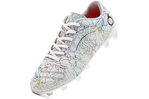 Dhinash Boys' Football Boots Kids Astro Turf Trainers Spikes Football Shoes Girls Cleats Soccer Shoes Junior Sports Outdoor Athletic Sneakers Unisex