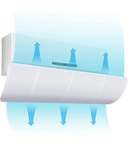 Déflecteur D'Air Pour Climatisation - Guide Vent Perforé ABS 90x27 Cm, Réglable 180°, Maison/Bureau - 3