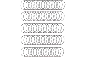 100 PCS Anneaux de Reliure, Reliure Anneaux Métalliques, Anneau Metallique Anneaux Articules Pour Cahier Scrapbooking livre Classeur Porte-clés Bricolage(25mm)