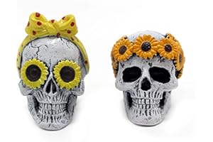 RENYWOSI Auto Luftauslass Duft Diffusor, Schädel Auto Dekoration, 2 Stück Auto Aromatherapie Diffusor, Auto Lufterfrischer Totenkopf Dekoration, Duftbaum Entlüftungs Clip Für Auto, Büro Und Innenräume