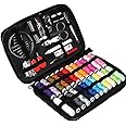TASMAX Sewing Kit Box for Home Use with Needle and Thread Box Set for Sewing Machine 130 pcs Stitching kit Contains Thread of 100m Mending Sewing kit for Home Tailoring Scissors Thimble Tape Measure