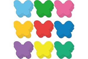 Geyee 108 Pcs Spring Summer Cutouts Paper Small Bulletin Board Cut Outs Assorted Color Cutouts Classroom Decoration Paper Die Cuts for DIY Kids Projects Craft School Party Decor(Butterfly)