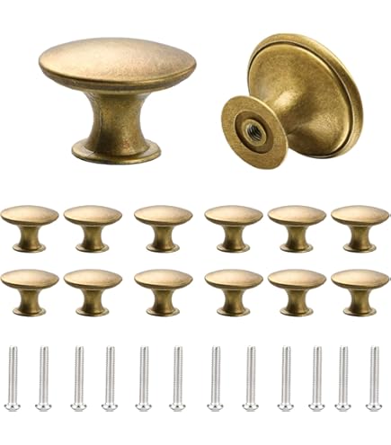 CCYKXA 2 Pièce Boutons De Meubles En Laiton Massif - Poignées De Porte Boutons De Tiroir Dores Avec Vis Poignees De Meubles Pour Placards De Cuisine Commodes Armoires 83911245