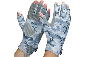 QualyQualy Guanti da Pesca, Guanti da Caccia, Guanti da fotografo, Guanti Senza Dita Estate, Guanti in Camuffare, Guanti Regalo Uomo