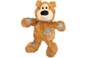 KONG - Wild Knots Bear - Corde Annodate, Imbottitura Minima, Meno Disordine (Vari Colori) - per Cani di Taglia Media/Grande