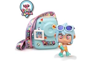 TROTTIES - Mini Travel Camera - MIA, bolsito con Forma de cámara con Mini muñeca MIA para niños y niños +3 años Famosa (TFT21300)