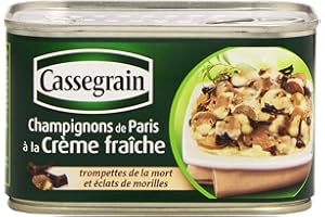 Cassegrain Champignons de Paris à la crème fraîche 380 g - Lot de 3