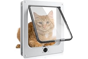 SAILNOVO Porta per Gatti e Cani, Porta Schermo per Animali Domestici, Entrata e Uscita Controllabile, Gattaiola Porta Basculante per Gatti e Cani, con chiusura magnetica ​a 4 vie