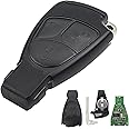 Heart Horse Remote Controls Key Replacements for Mercedes B C E ML S CLK CL W204 W203 W211, 3 Buttons Remote Car Key Shell Case with 433Mhz NEC Chip, B class Remote Key Case, W204 Remote Key