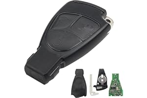 Heart Horse Remote Controls Key Replacements for Mercedes B/C/E/ML/S CLK CL W204 W203 W211, 3-Button Remote Car Key Shell Case with 433Mhz NEC Chip
