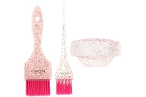 CONGGUAN 3Pcs Haarfärbepinsel und Schüssel Set Haarfärbung Färbung Kit Haarfarbe Mischen Schüssel Haar Färbung Pinsel Kamm für Salon Barbier Shop Home(300ml)