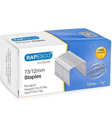 Agrafes Rapid Super Strong 73/12 - Galvanisées, 5 000 Pièces, Pour Pince HD31