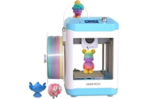 GIANTARM Impresora 3D Geeetech M1, Mini impresora 3D niveladora automática para principiantes, extrusora de accionamiento directo,velocidad de impresión 250 mm/s,tamaño de impresión 100 x 110 x 100 mm