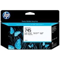 HP 745 Original Tintenpatrone, Schwarz Foto, 130 Ml – Für DesignJet Z2600 & Z5600