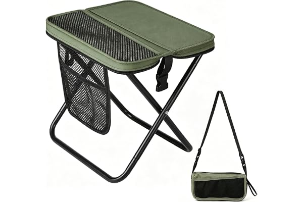 Bärbar hopfällbar pall, campingpall, 31 cm, campingpall, vikbar, trädgårdspall, lätt sits, vikbar pall, hopfällbar stol, minihopfällbar pall med förvaringsväska, för resor, picknick, vandring, fiske
