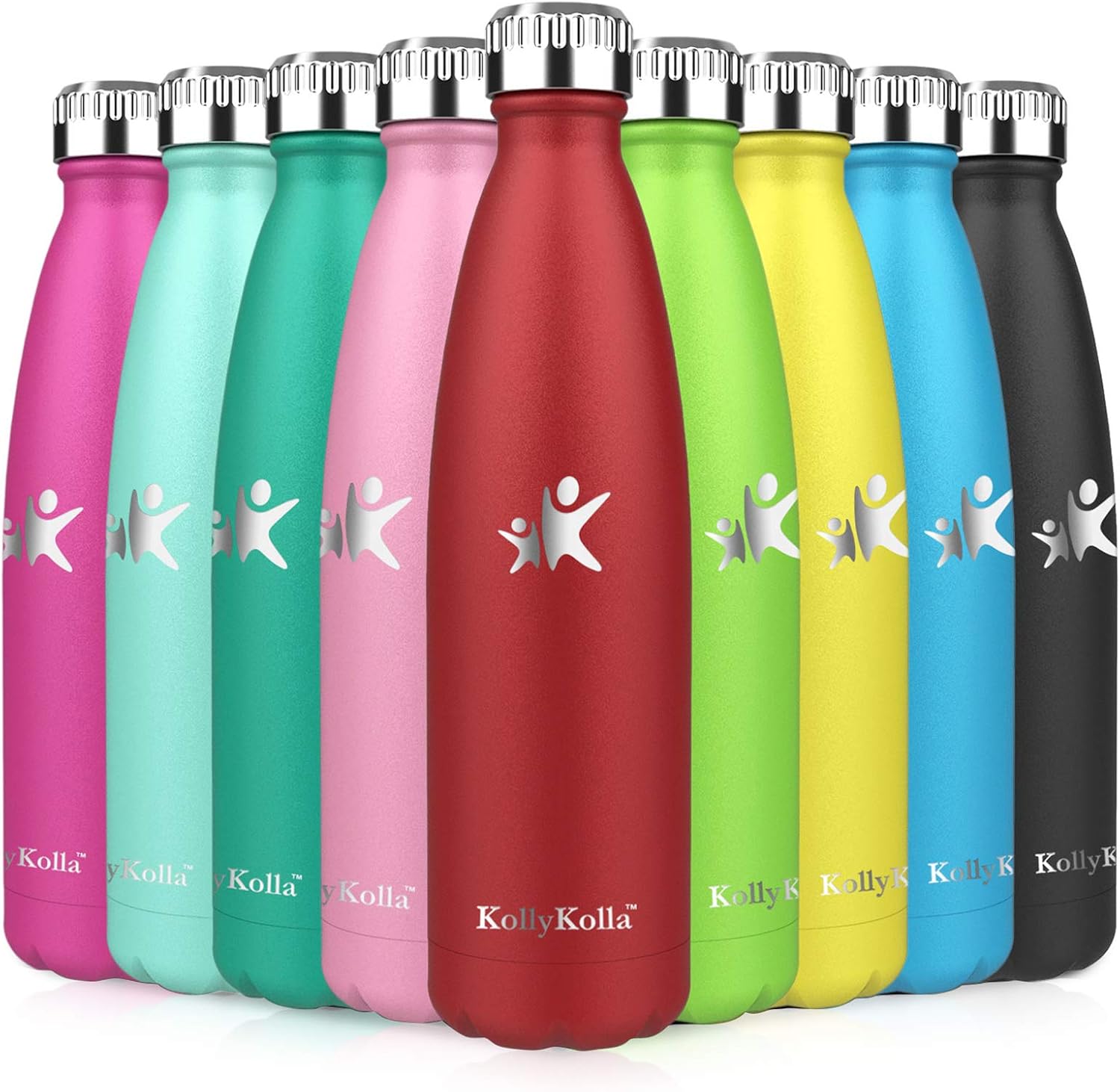 KollyKolla Botella Agua Acero Inoxidable, Termo 350/500/650/750ml - Botella Termica Deporte sin BPA, Cantimplora Infantil sin Fugas, Bebida 12H Caliente/24H Frío, para Niños, Adultos, Colegio, Oficina