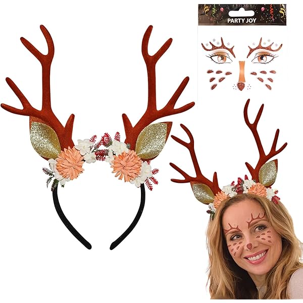 Lunettes De Renne Avec Bois Dorés Brillants