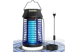 Elektrisk insektsbekämpare med 3 m förlängd kabel, 4 200 V mygglampa med LED-ljus, vattentät flugfälla, elektrisk myggdödare