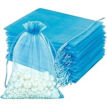 100pcs Sachets En Organza Blanc 7x9cm Pour Mariage - Pochette à Bijoux