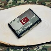 Forzacase 4 Eye Interior Zippered Velcro Closed Neck Hanging Military Wallet Turkey Flag Pattern - FC616