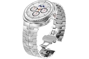 Hgsxst Metallarmbänder für Samsung Galaxy Watch 8 Armband 40mm 44mm/8 Classic 46mm,No Gap Business Edelstahlarmband Metall Ersatzarmband Armbänder für Samsung Watch 8 Armband 40 44 mm