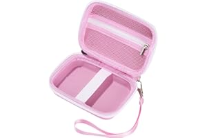 Vuxava Étui Appareil Photo Instantané Enfant – Housse Rigide Appareil Photo Enfant et Numérique Compact – avec Poche et Sangle – Compatible avec Pochette Kodak Pixpro WPZ2 / FZ45 / FZ55 (Pink)