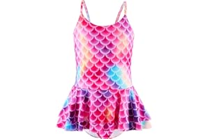 DivingBirds Girls Swimming Costume Me Kids Swimsuit One Piece Swimming Suit for Girls Adjustable Bathing Suits Age 4-9 Years