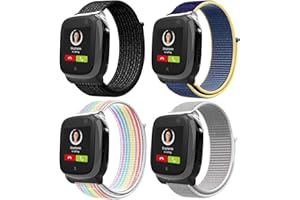 Snyeest Pack of 4 Compatible with Xplora X5 Bracelet, Kids Smartwatch Velcro Fastener Girls Boys Adjustable Replacement Wristbands for X5 Play/XGO 2/XGO 3