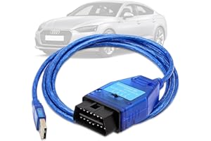 AMHTDOL KKL 409 Fiat ECU Scan OBD2 Cable with FT232RL Chip,Diagnostic Software for V AG-COM KKL409+FIATECUSCAN Interface 2 in 1 Scanner Tool with 4Way Switch,fits for Vvv,Audi,Fiat,Alfa,Lancia Vehicle