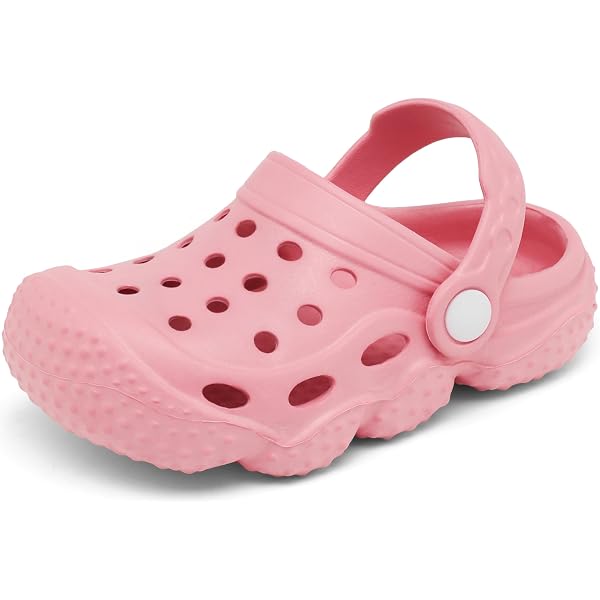 Toddler Girl Closed Toe Clogs With Backstrap - Rainbow Tie Dye Sandals For Baby & Little Girls