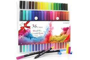 HELESIN 36 flamastrów do kolorowania, flamastry, 36 kolorów, długopis z cienką końcówką, kolorowanki dla dzieci i dorosłych, długopisy do pamiętników, do mandali, Bullet Journal, kolorowanek