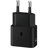 Samsung Hızlı şarj adapt&ouml;r&uuml;, enerji tasarruflu şarj cihazı, USB-C veri kablosu, 25 Watt, siyah, EP-T2510X