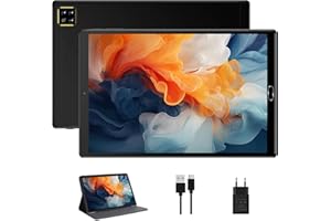 JUSYEA Tablet Táctil 10 Pulgadas Android Tablets 4GB RAM + 64GB ROM Octa-Core, WiFi, GPS, Bluetooth, Cámara Dual 8+5MP, Pantalla FHD de 10 Pulgadas, SD/TF 4-256 GB, con Casa, Negro