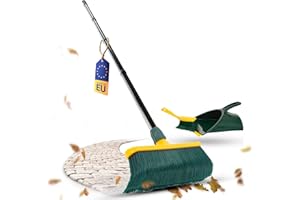 Novaliv Balai à griffes de qualité supérieure avec manche de 40 cm avec kit de balayage, balai spécial poils incurvés en plastique – Idéal comme balai de jardin, balai à griffer, gazon artificiel,