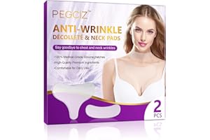 VINIMAY Almohadillas mejoradas para las arrugas del pecho, parches de silicona antiarrugas para el pecho y el cuello, reutilizables y 100% de grado médico con escote antiarrugas, suaviza tu piel