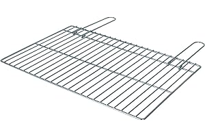 Algon Parrilla Barbacoa 60x40cm Zincada, Rejilla de Acero para BBQ Carbón, Ideal para Barbacoa Portátil sin Humo, Accesorios Barbacoa y Grill Barbecue