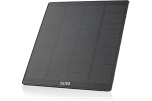 ZEISS Panneau Solaire Pro Rechargeable- Compatibilité Universelle- Caméra de Surveillance, Piège Photographique, Caméra de Chasse, Chargeur Solaire 10,000 mAh, Étanche IP66, Câble 5m USB-C, USB-A