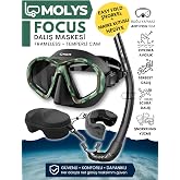 MOLYS FOCUS DALIŞ MASKESİ + ANTI FOG (BUĞU &Ouml;NLEYİCİ FİLM) + KATLANABİLİR ŞNORKEL + MASKE KUTUSU