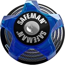 SAFEMAN Multifunktions-Kabelschloss Blau Sport & Freizeit
