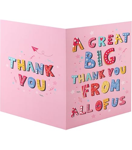 Jonny Javelin Dankeskarte – „A Great Big Thank You“ Mit Goldfolie & Glitzer, Inkl. Umschlag
