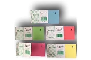 Agendepoint.it - 5 Blocchi Numerati Colori Forti Da 1 A 100 Con Numero In Grassetto Ben Visibile